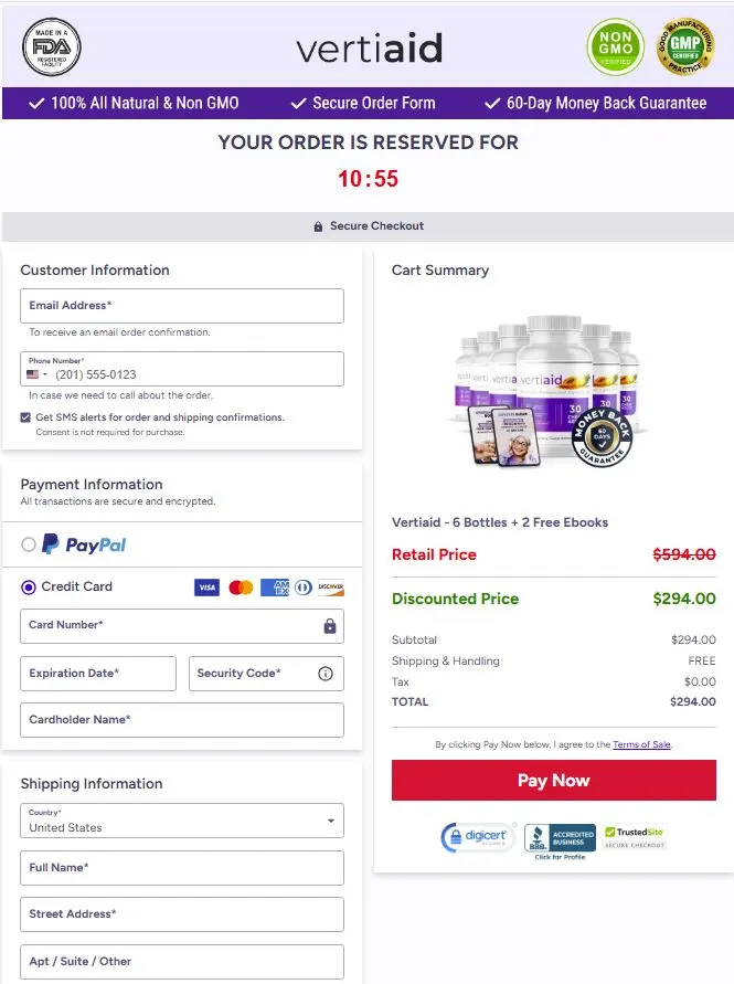 Secure Checkout Form